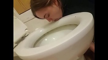 Haley Hess Licks a Toilet Seat